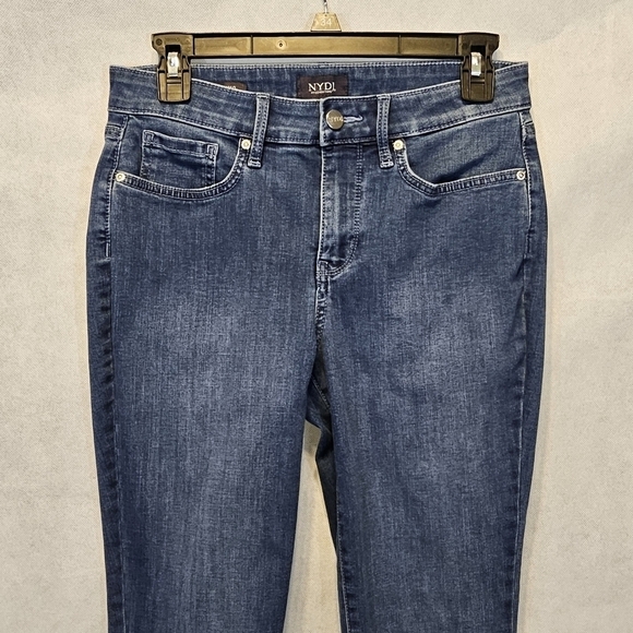 NYDJ Alina Leggings Cool Embrace Lift Tuck Technology Blue Denim Jeans Sz 4 - Picture 2 of 6